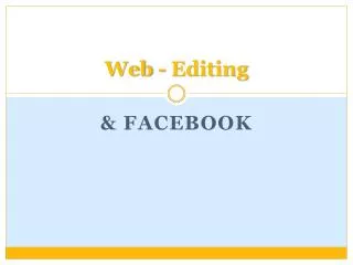 web editing