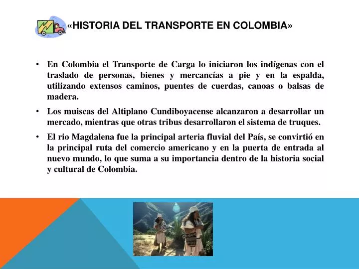 historia del transporte en colombia
