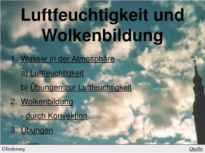 luftfeuchtigkeit und wolkenbildung