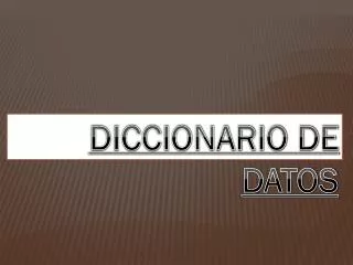 diccionario de datos