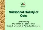 The Power of Oats: Nutritional Quality and Health Benefits Explained - slide 1