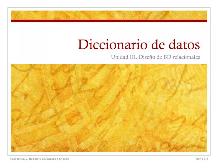 diccionario de datos