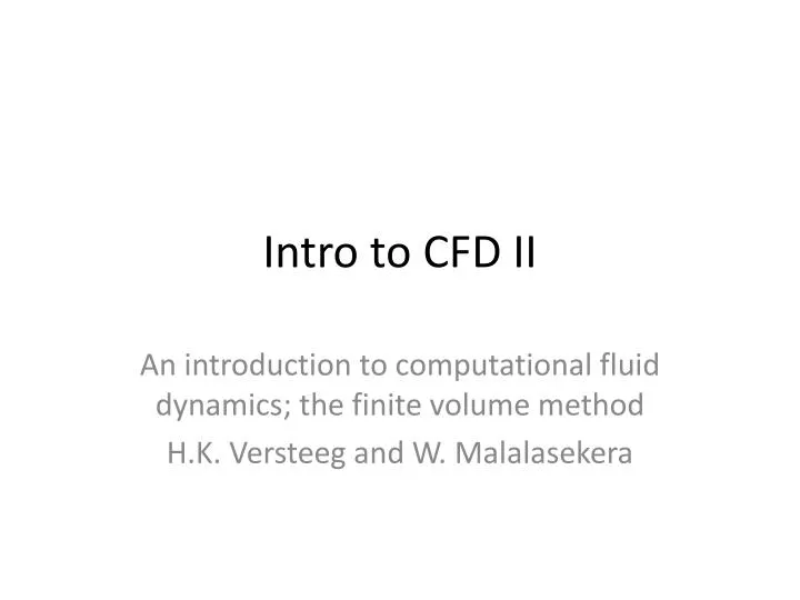 intro to cfd ii