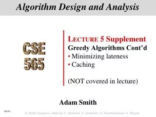 Algorithm Design and Analysis