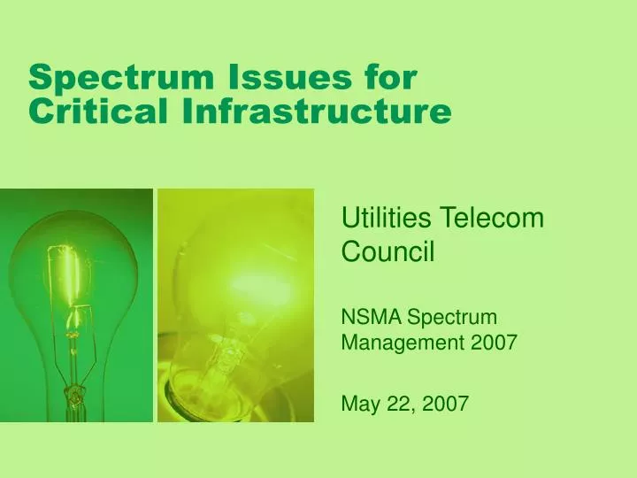 spectrum issues for critical infrastructure