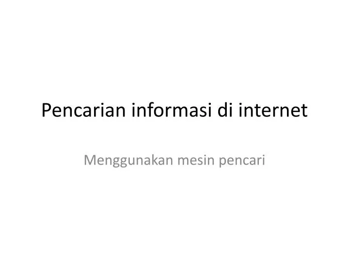 pencarian informasi di internet