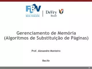 gerenciamento de mem ria algoritmos de substitui o de p ginas