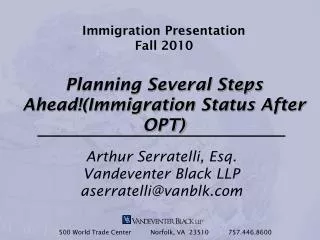 Immigration Presentation Fall 2010