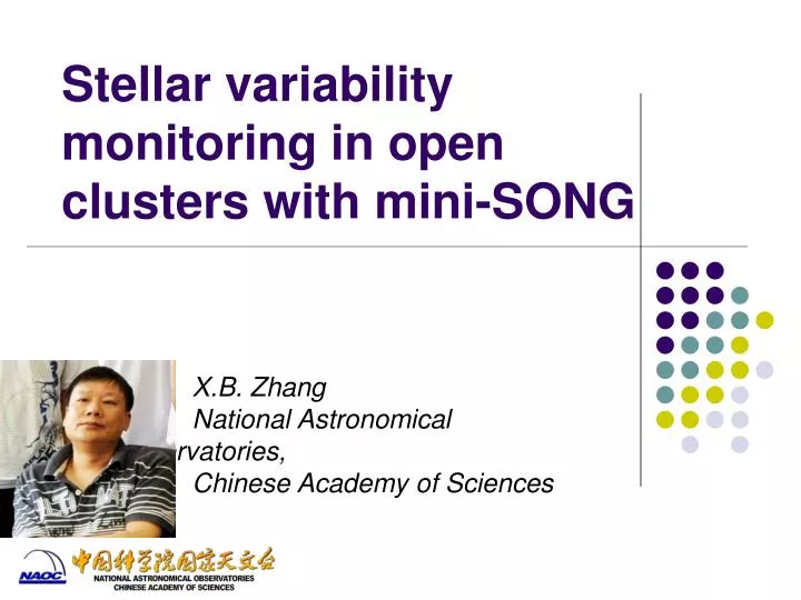 stellar variability monitoring in open clusters with mini song
