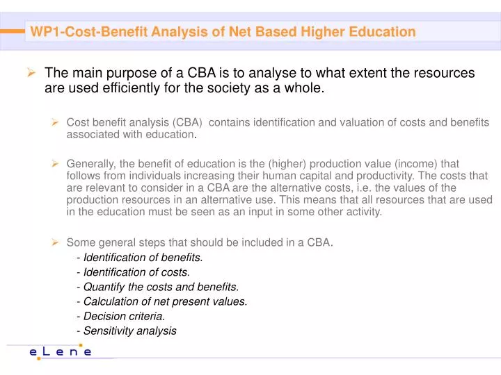 wp1 cost benefit analysis of net based higher education