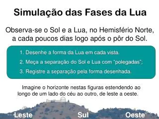 simula o das fases da lua