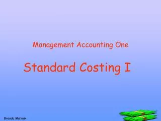 Standard Costing I