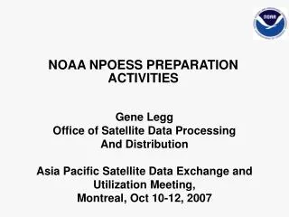 NOAA NPOESS PREPARATION ACTIVITIES
