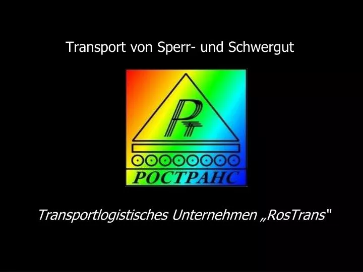 transport von sperr und schwergut