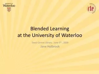 blended learning at the university of waterloo