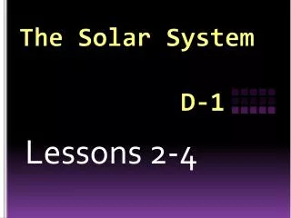The Solar System D-1