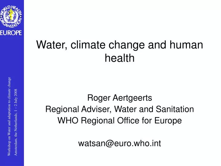 water climate change and human health
