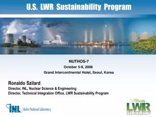 U.S. LWR Sustainability Program