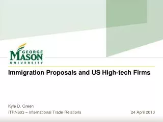 Immigration Proposals and US High-tech Firms
