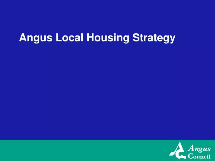 angus local housing strategy
