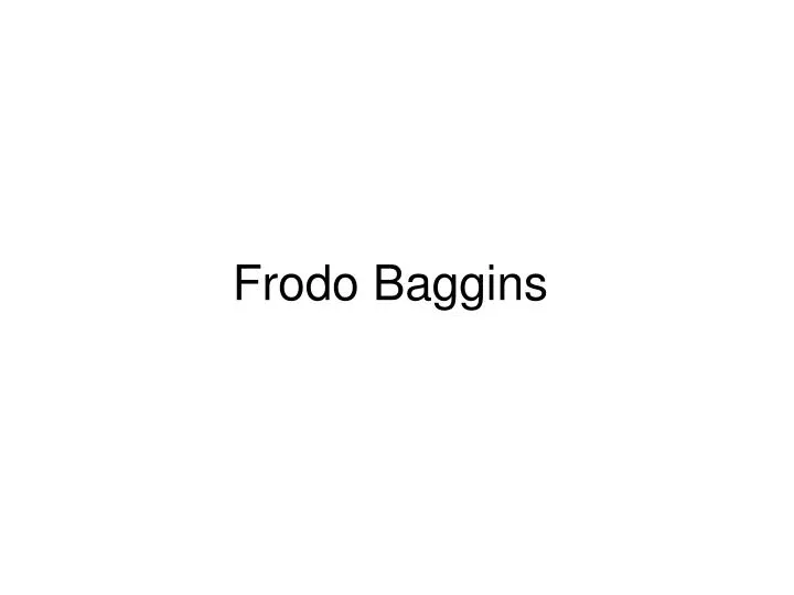 frodo baggins