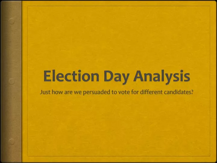 election day analysis