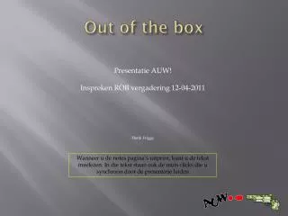 out of the box