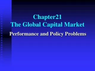 Chapter21 The Global Capital Market