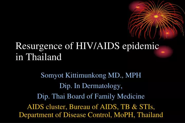 resurgence of hiv aids epidemic in thailand