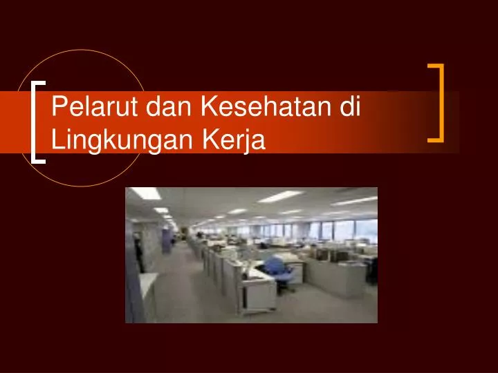 pelarut dan kesehatan di lingkungan kerja