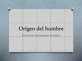 origen del hombre