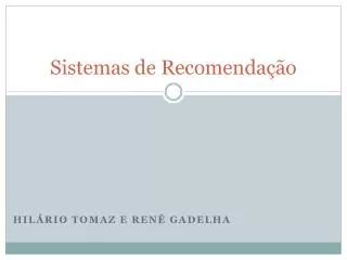 sistemas de recomenda o