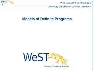 Models of Definite Programs