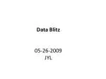 Data Blitz 05-26-2009 JYL - slide 1