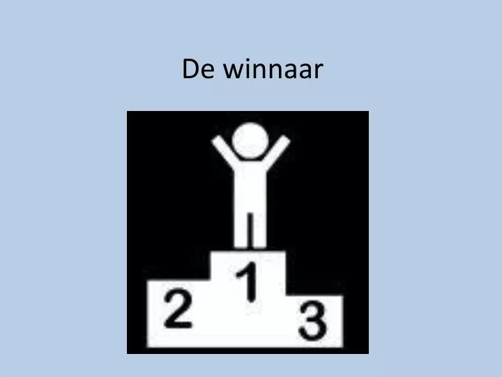 de winnaar