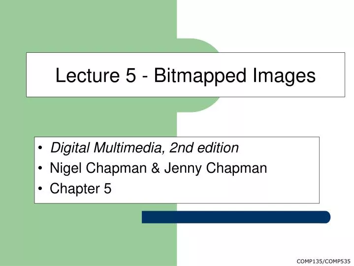 lecture 5 bitmapped images