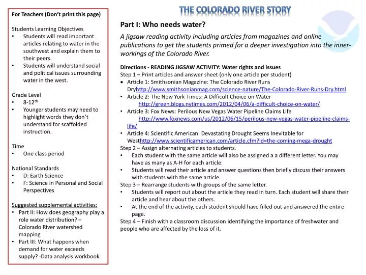 the colorado river story
