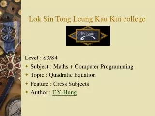 lok sin tong leung kau kui college
