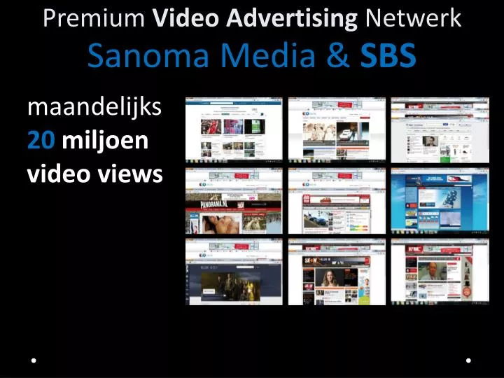 premium video advertising netwerk sanoma media sbs