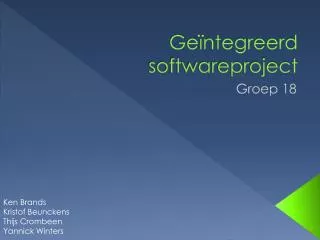 ge ntegreerd softwareproject