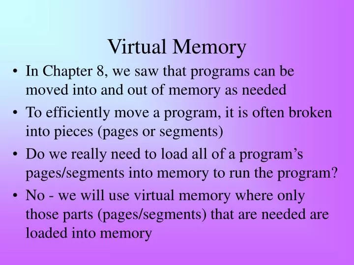 virtual memory