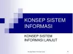 KONSEP SISTEM INFORMASI - slide 1