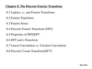 Chapter 8. The Discrete Fourier Transform