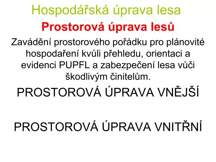 hospod sk prava lesa