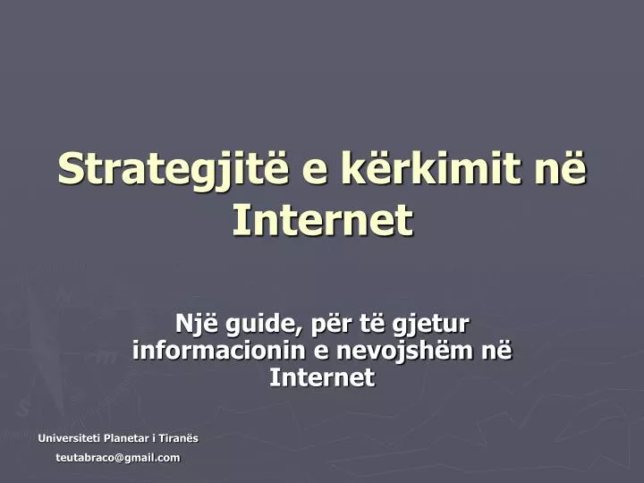 strategjit e k rkimit n internet