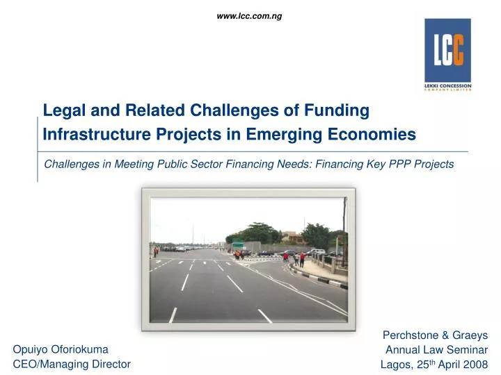 legal and related challenges of funding infrastructure projects in emerging economies