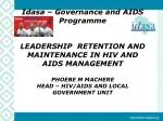Enhancing Leadership Retention and Maintenance in HIV and AIDS Management - slide 1
