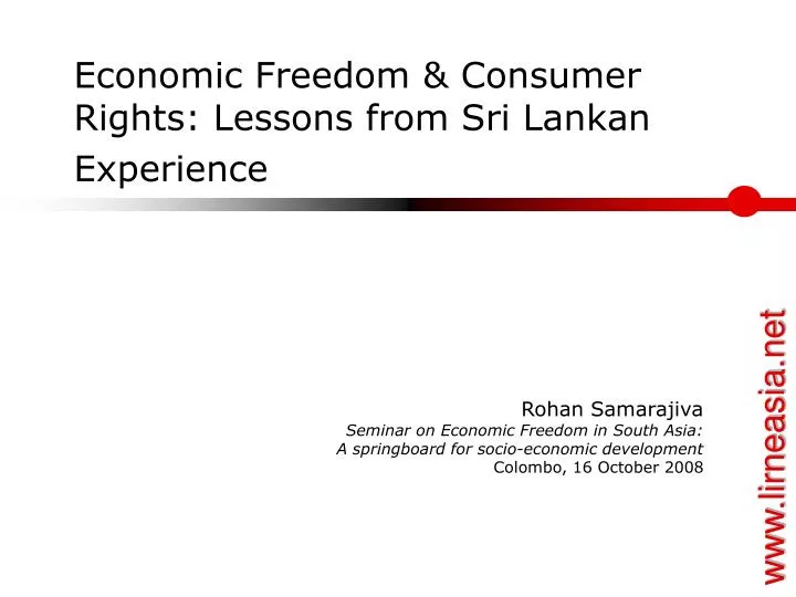 economic freedom consumer rights lessons from sri lankan experience