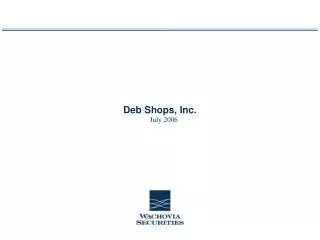 Deb Shops, Inc.