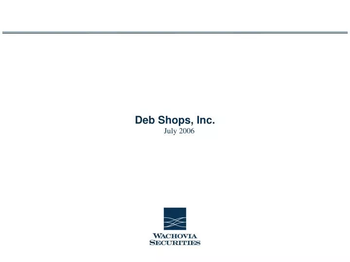deb shops inc